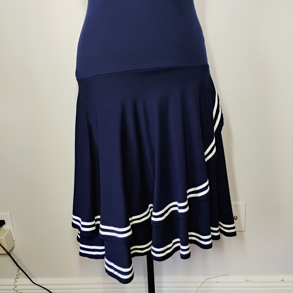 Lauren Jeans Co Y2K Tennis Dress Womens Small Navy Blue Golf Preppy‎ Sleeveless - Picture 3 of 9